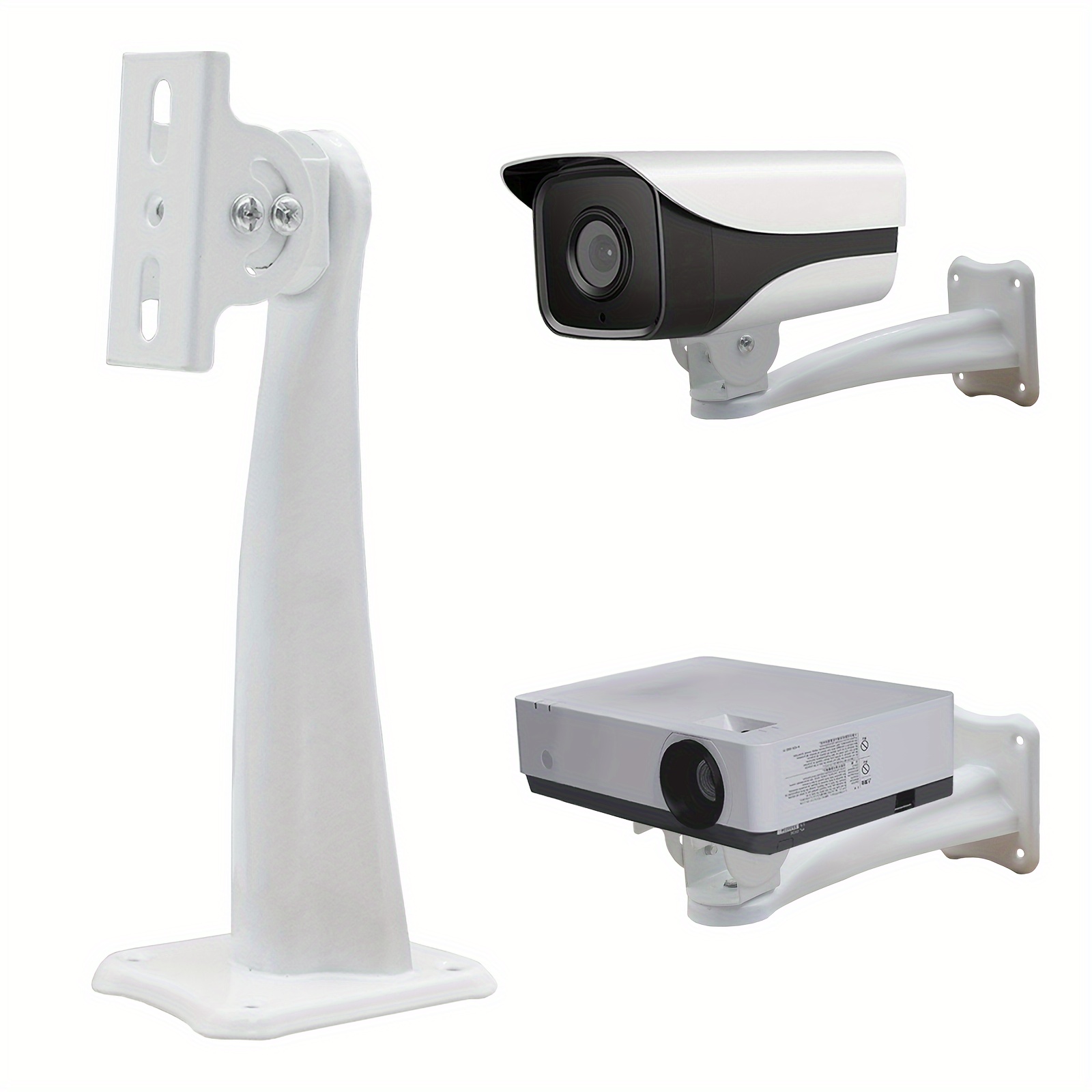 Drsn Soporte de pared para mini proyector, colgador de proyector, soporte  de montaje de carcasa de cámara de seguridad CCTV (blanco) - para