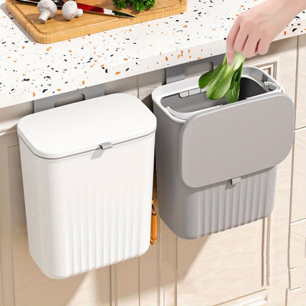 Tiny Waste Basket Multifunctional Trash Bin with Press Type Lid for Coffee  Table