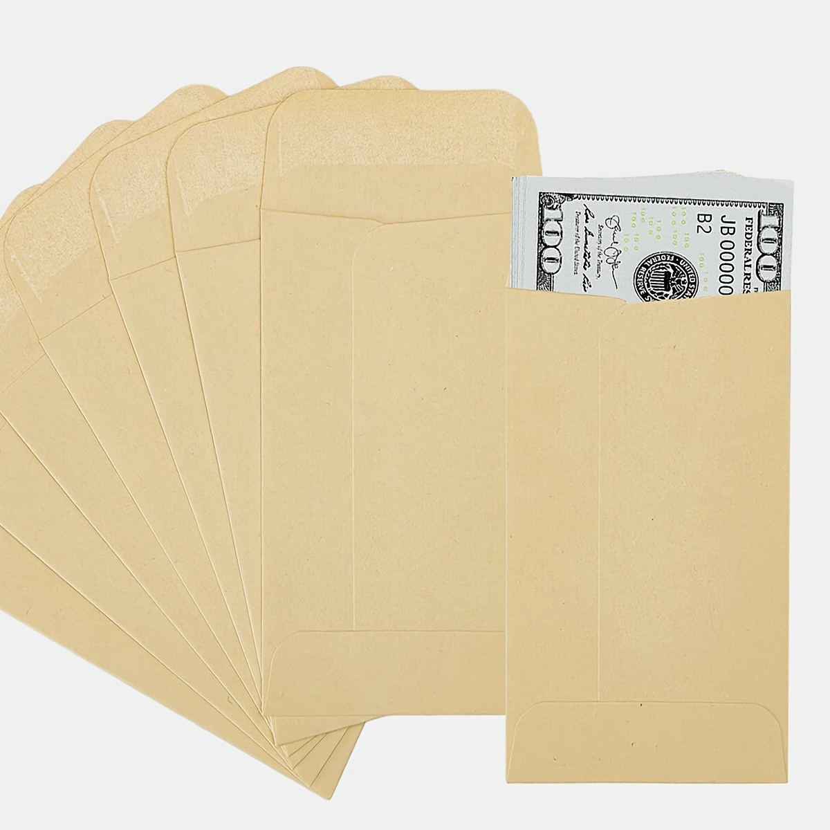 Cowhide Paper Small Coin Envelopes With Self adhesive - Temu