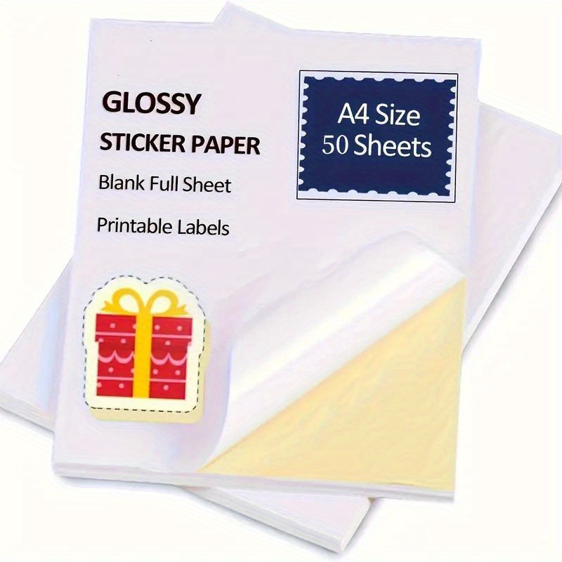 Papel adhesivo imprimible para impresora de inyección de tinta, 40 hojas de  8.5 x 11 pulgadas, papel adhesivo mate para impresora de etiquetas