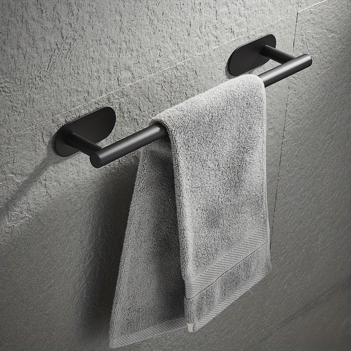 1pc Towel Holder, Self-adhesive Bathroom Towel Rack, No Drilling Towel  Hanger, Bathroom Organizer, Bathroom Accessories, 30/40CM,11.81/15.75inch