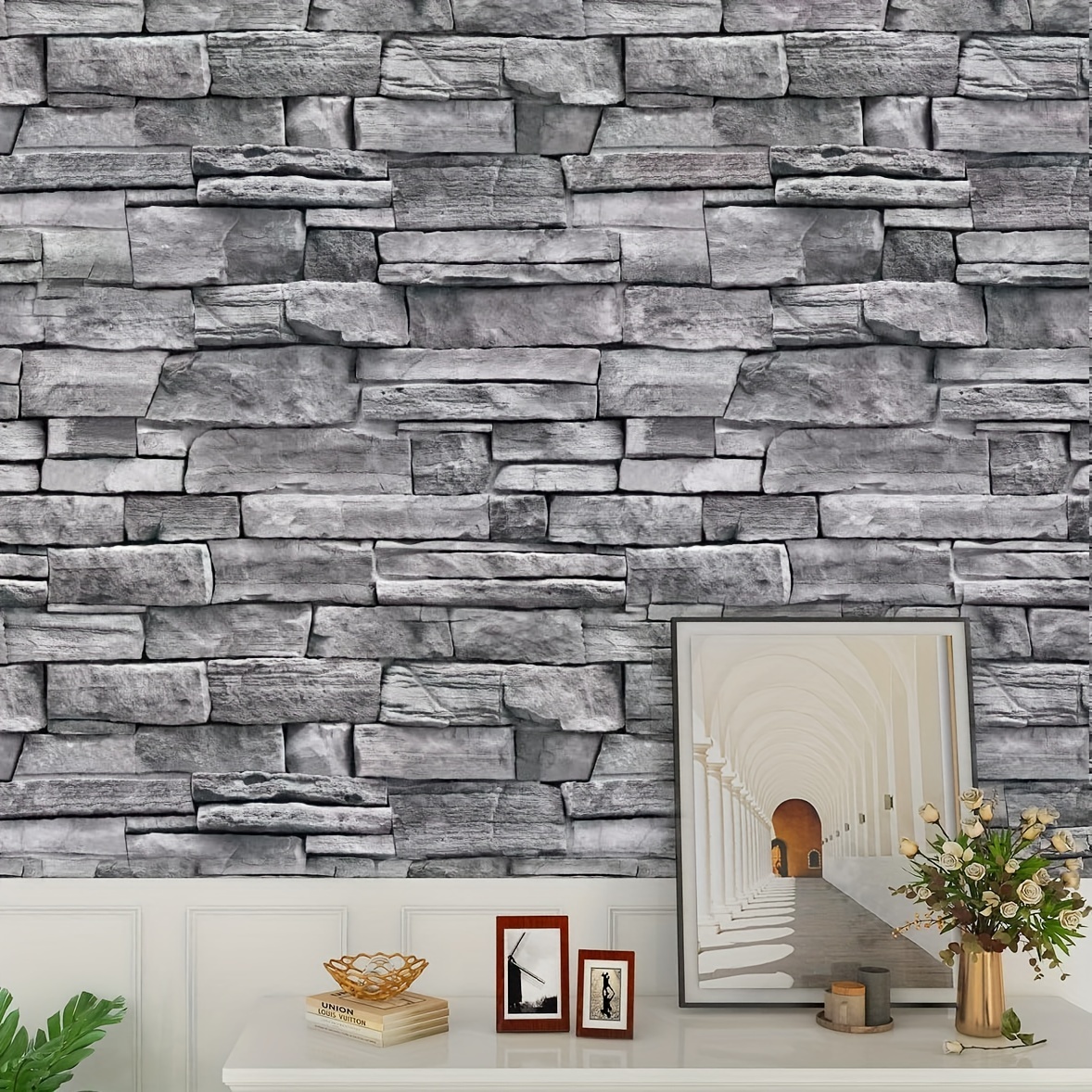 3d Brick Wallpaper - Free Returns Within 90 Days - Temu Denmark