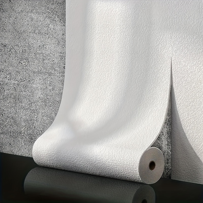 Papel tapiz autoadhesivo de grano de madera blanco puro, vinilo impermeable  de PVC para armario, dormitorio
