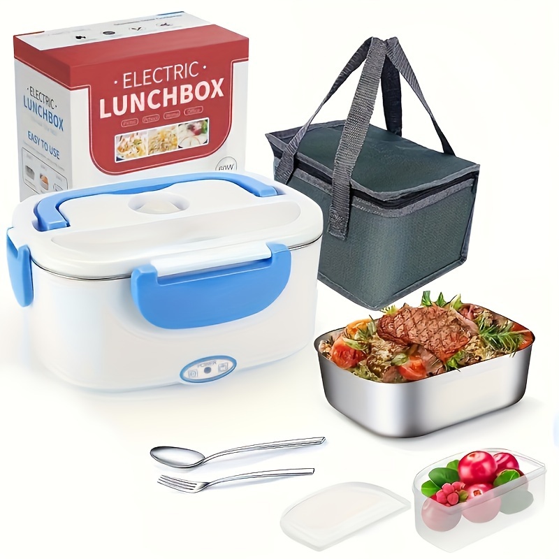 1pc EU Plug 220V/12V 1.5L Electric Lunch Box Food Warmer Set, Portable Food  Heater For Travel, Car & Home, Leak Proof, Lunch Heating Microwave For  Truckers With Removable Stainless Steel Container, Spoon