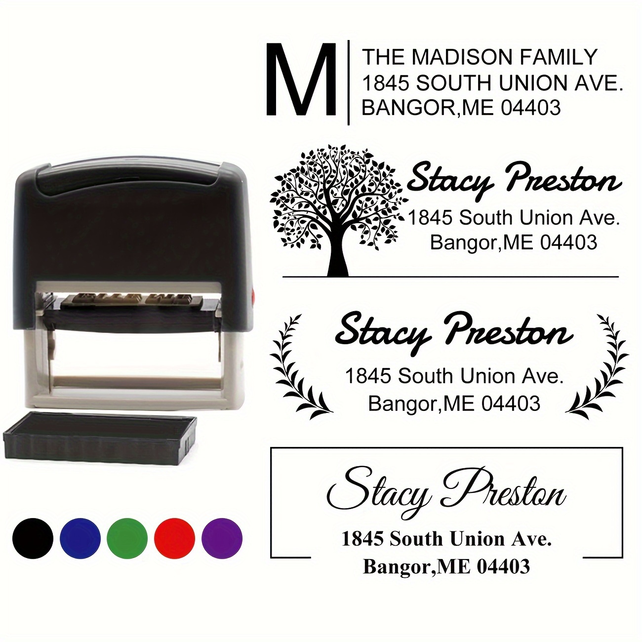Kids Name Stamp for Clothing, Custom Cloth Self-Inking Stamper & Refill  Fabric Ink Pad