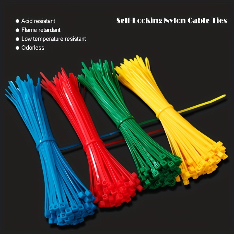 50PCS Attache Cable Réutilisable Serre Cable en Nylon,Reglable