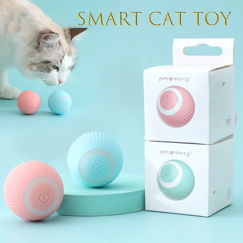 Brinquedo de Bola de Provocação de Gato, Varinha de Provocação de Jogo  Automático para Gato Giratória de 360 ​​graus para Ambientes Internos  (Rosa) : : Pet Shop