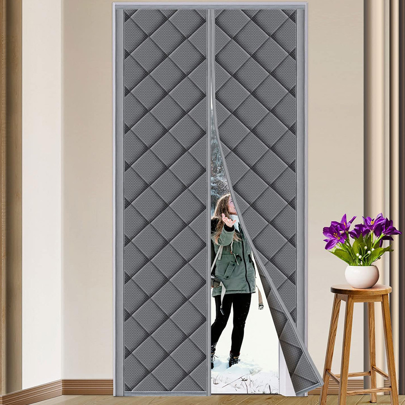 Winter Doorway Cover Drape Screen Heavy Duty Soundproof Barrier Tapestry  Blanket Windproof Home Thermal Insulated Door Curtain