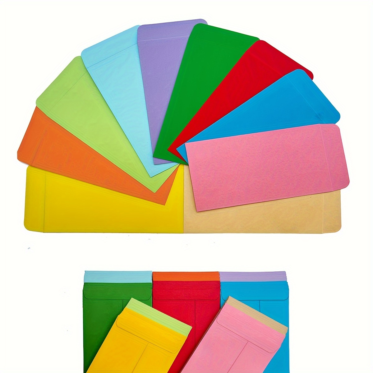 100 sobres de tarjetas de regalo de colores surtidos, sobre pequeño con  sello engomado, mini sobres de efectivo para tarjetas de visita, ahorro de