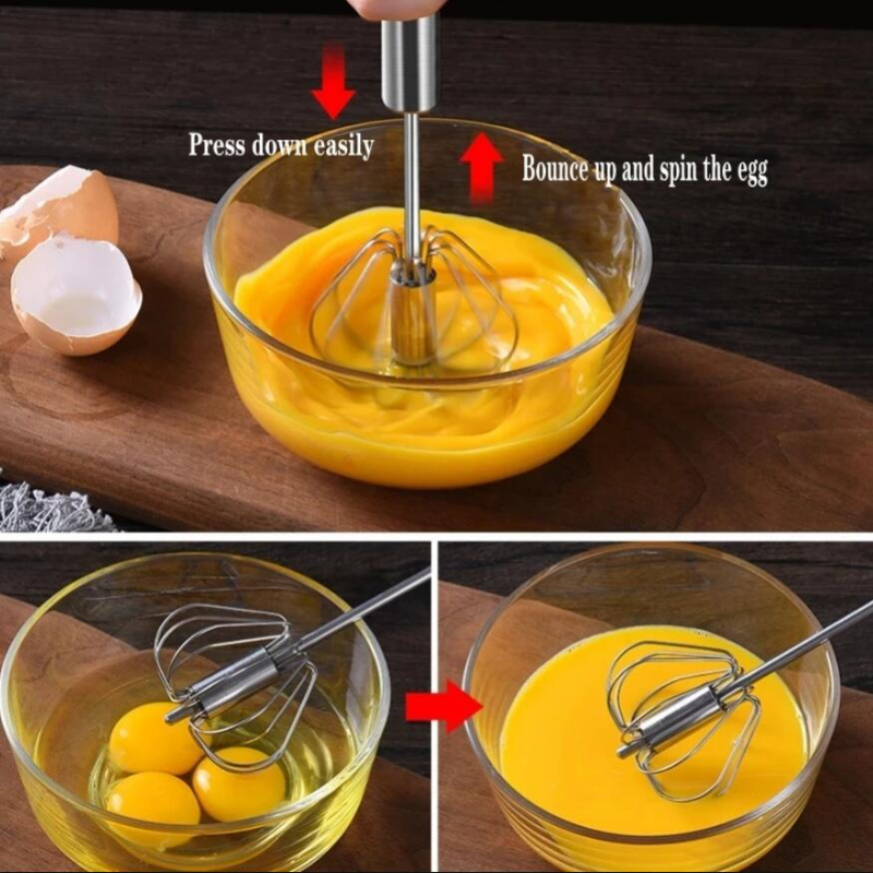 Egg Beater Self Turning Semi-automatic Whisk Hand Mixer Blender