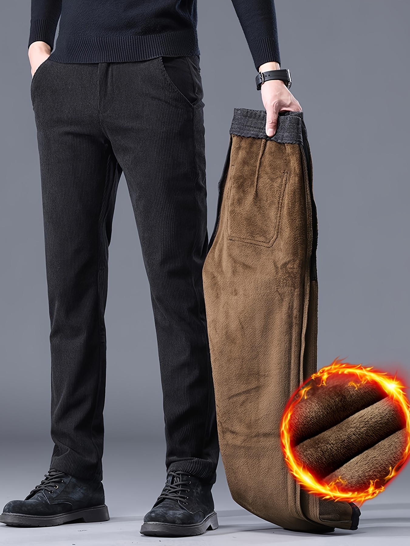 Men Solid Puffer Pants
