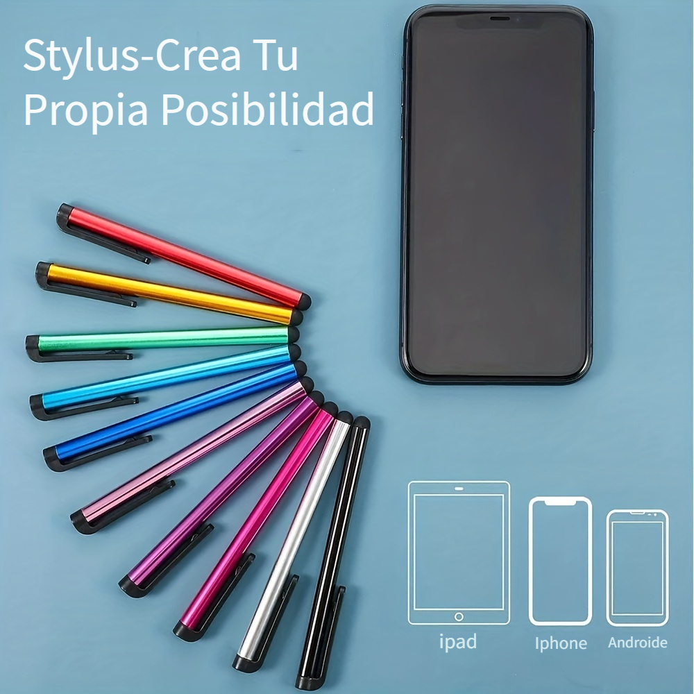 Bolígrafos capacitivos con tinta azul, punta de goma sensible para tu  teléfono, Samsung Galaxy y la mayoría de dispositivos de pantalla táctil