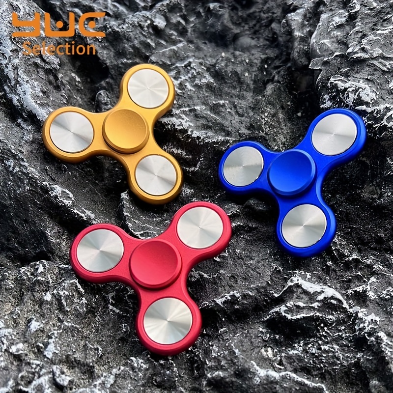 Light Up Color Flashing LED Fidget Spinner Tri-Spinner Hand Spinner Finger  Spinner Toy Stress Reducer for Anxiety and Stress Relief - Yellow