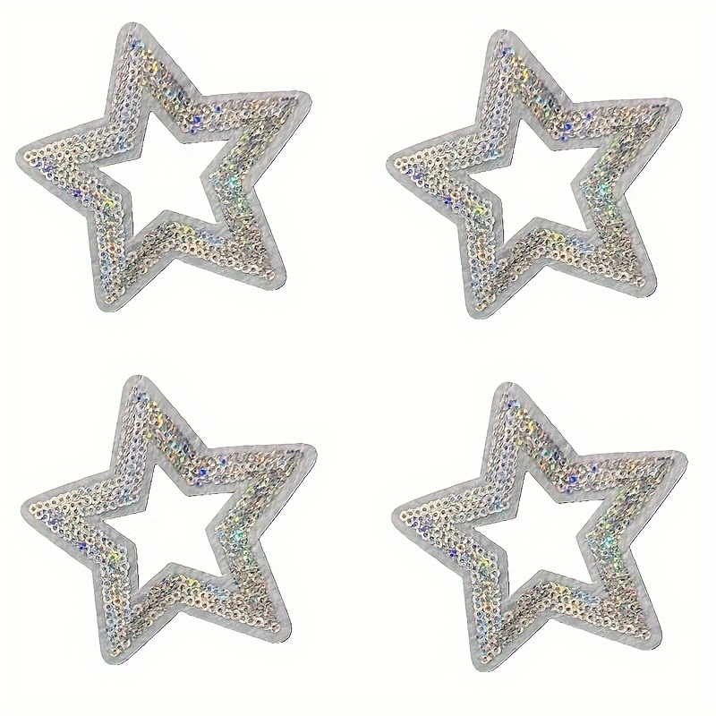 TEHAUX 7 Pcs Sequin Jacket Sequin Sewing Patch Star Rhinestone Patch  Backpack Patches Embroidered Badges Sequin Iron Patches Sewing Patches  Sequin