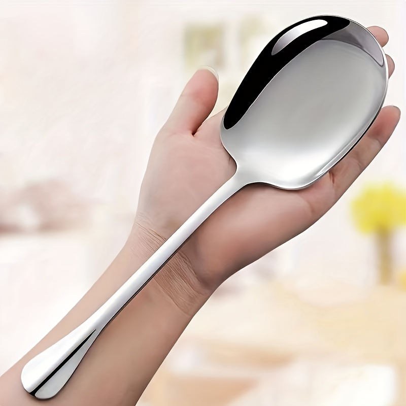 Ice Scoop Stainless Steel Thickened Integral Kitchen Rice Scoop Small  Fishing Baking Noodles Large Feed Tea