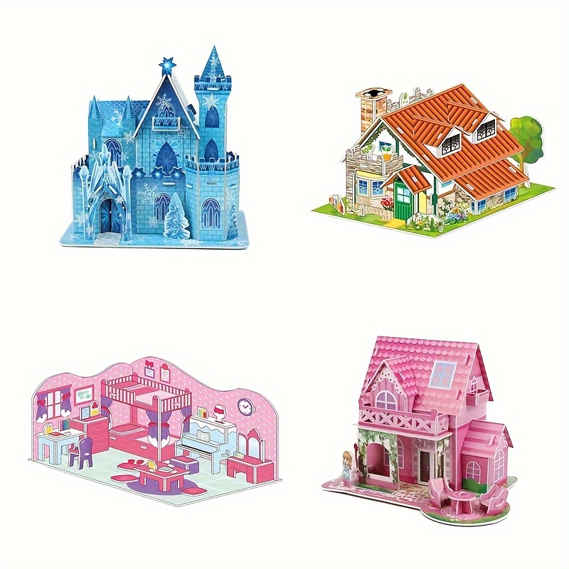 Mini Doll House Kit 3d Three-dimensional Puzzle Diy Handmade Cottage Villa  Home Kit Creative Room With Furniture, Assembled Model House, Mini  Toys,halloween,christmas Gift, Thanksgiving Day Gift - Temu