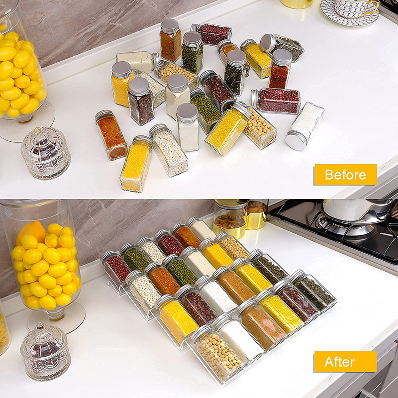 Spice Rack Spice Bottle Organizer With 28 Spice Jars Drawer - Temu