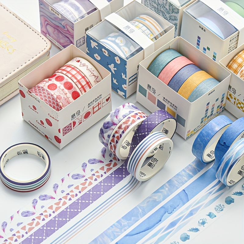 STOBOK 24 Rolls Solid Color Washi Tape Colored Masking Tape Notebooks Tape  Paper Washi Tape Christmas Washi Tape Washi Masking Tape Craft Tape Self
