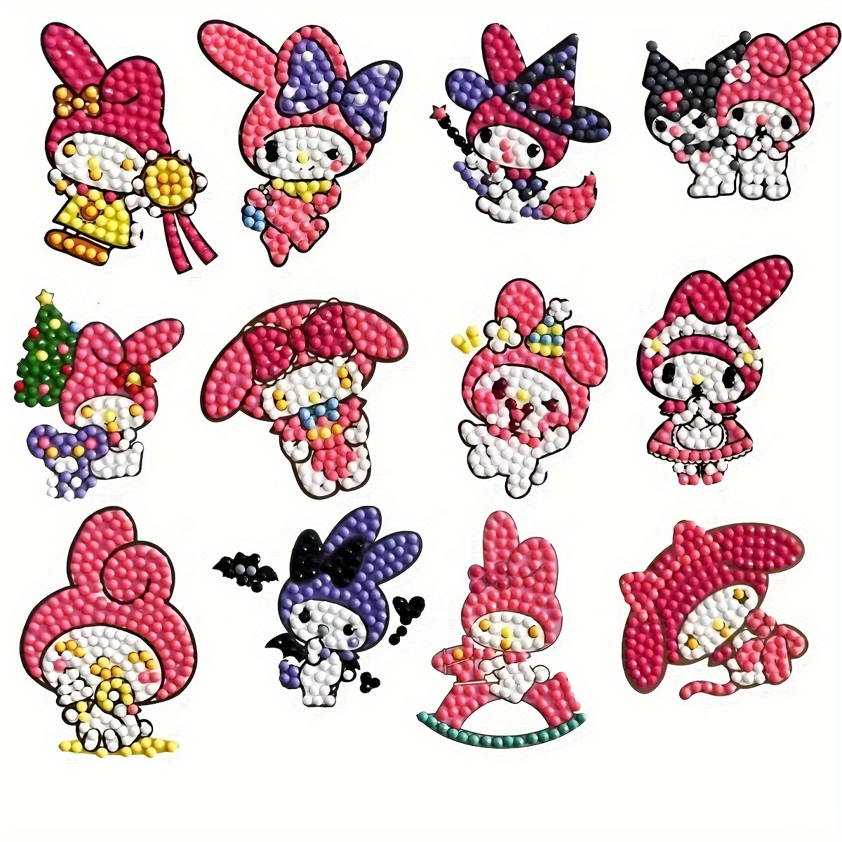 Sanrio DIY Diamond Dotted Art Sticker Kit - Kuromi