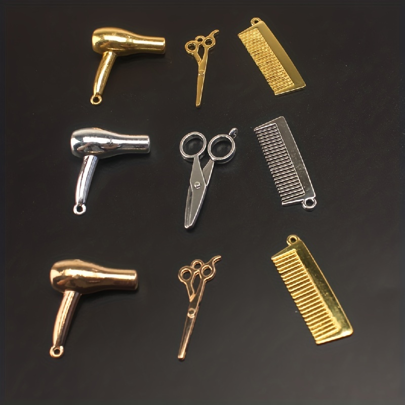 1PC Hairdresser Brooch For Men, Inlaid Artificial Diamond Badge, Scissors  Comb Small Suit Pin