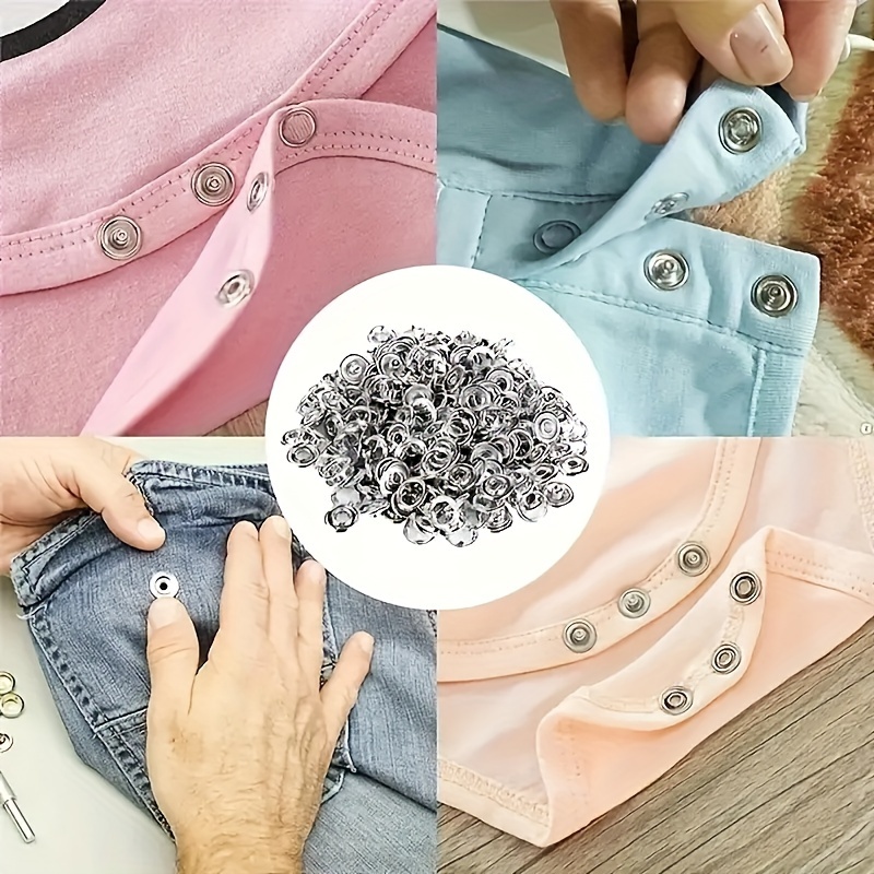  Botones de metal retro cierre a presión desmontable para  pantalones vaqueros botón retráctil hebillas sin costura para ropa : Arte y  Manualidades