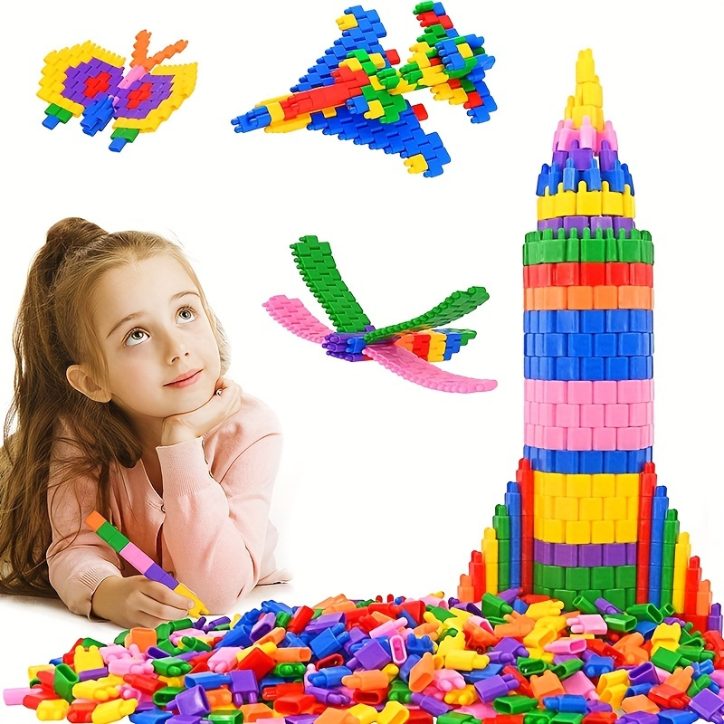 Juego de 140 piezas de bloques de construcción para niños, juguetes  educativos de aprendizaje STEM para niños, juguetes de construcción de 10  colores