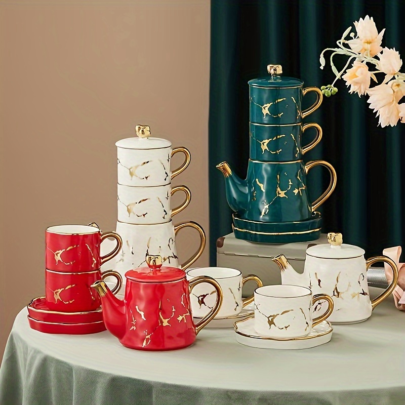 Coffret l'instant thé : livre + 2 tasses en porcelaine + 1 boîte a thé