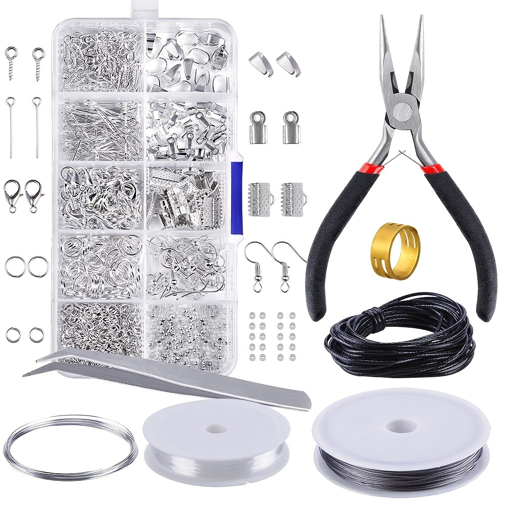 Adult jewelry making kit, jewelry making supplies kit, with jewelry making  tools, earring pendants, jewelry lines, jewelry accessories, and assistance