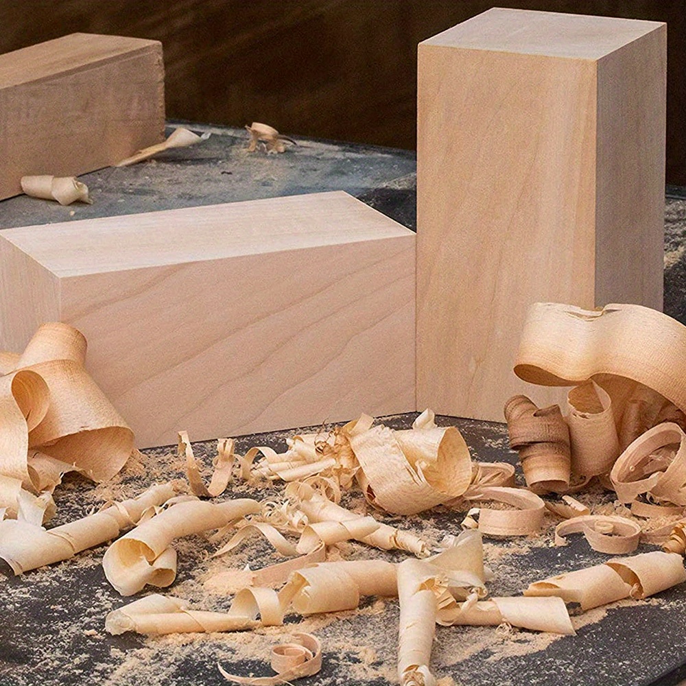 20 bloques de tallado de madera de tilo de 3 tamaños, bloques de madera  maciza suave sin terminar, juego de bloques de madera para tallar y tallar