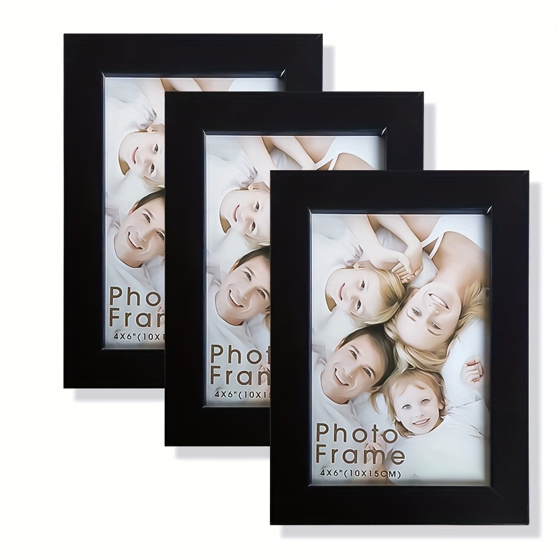 4x6 Picture Frame Set of 4, White Frames for 4 by 6 Photos with Mat, Wall  and Tabletop Display