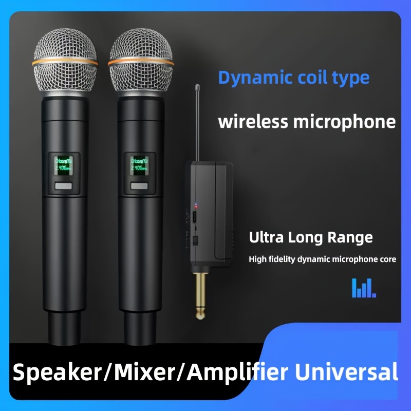 2 micrófonos inalámbricos UHF Bluetooth 5,0 recargable PA sistema para  Máquina de karaoke para fiestas - China Karaoke y Karaoke precio