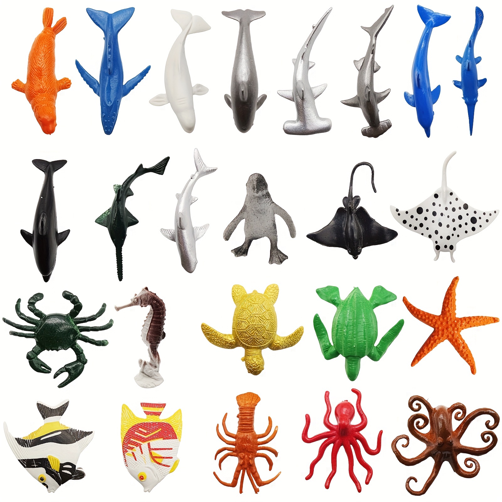 Juego de juguetes de animales marinos, 12 piezas de figuras de mar de  animales para niños, juego realista para amantes del mar, incluye gran  tiburón