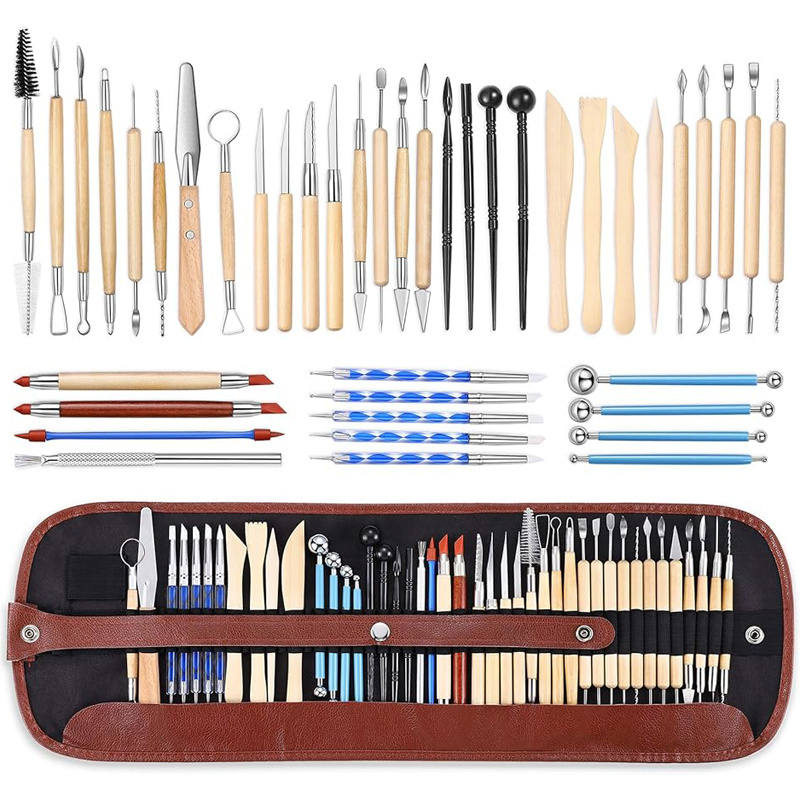 25pcs Clay Tools, DIY Sculpting Tools Set, Ceramics Polymer Clay Tool Kit,  For Pottery Modeling, Carving, Smoothing & Measuring, For Beginners