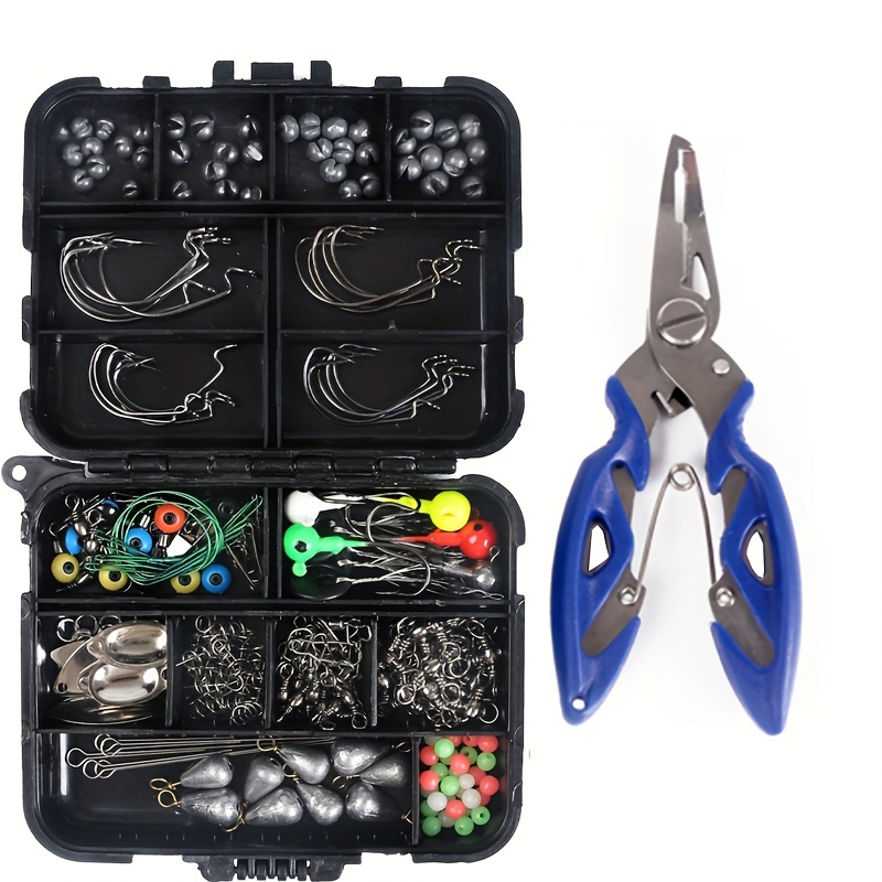 1 Ounce Sinkersfishing Tackle Kit 263pcs - Pliers, Hooks, Sinkers