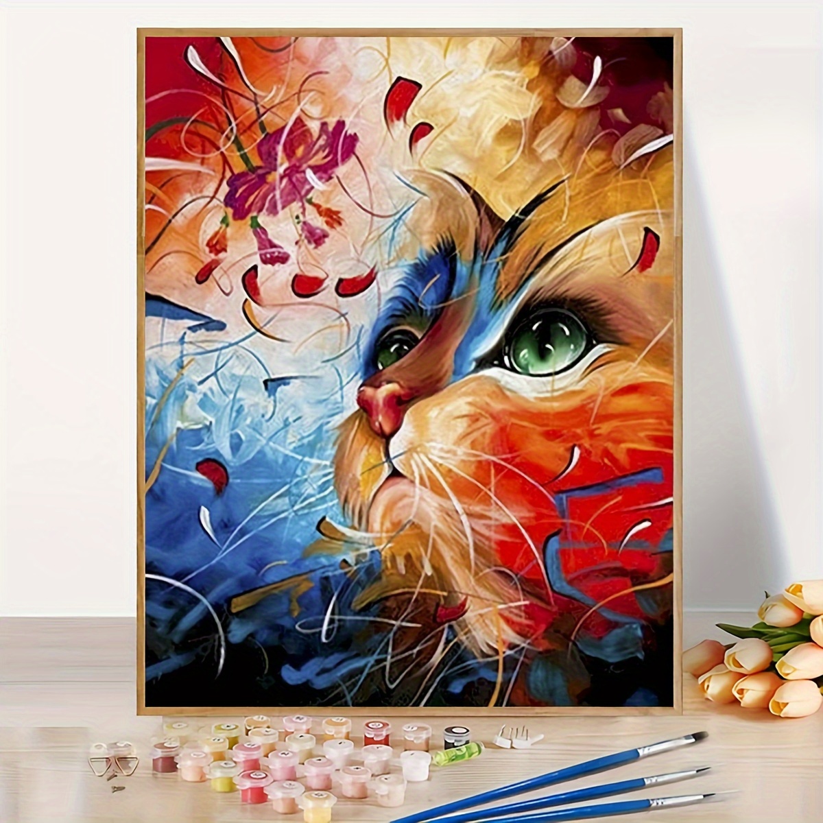 Paint By Numbers For Adults Cat Diy Digital Oil Painting - Temu