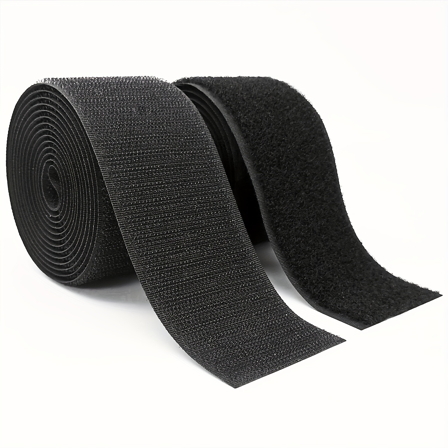 3FT Nylon Velcro Roll Double Sided Black Adhesive Strong Self-Adhesive Hook  and Loop Tape Roll Sticky Back Strip Velcro Tape