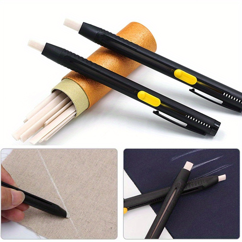 Nuolux 9pcs Fabric Markers Chalk Pencils DIY Sewing Tools for Sewing Dressmakers, Size: 12X1.5X1CM