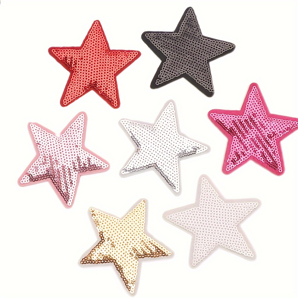 Colorful Stars Sequined Applique Patchpaillette Patchsequins 