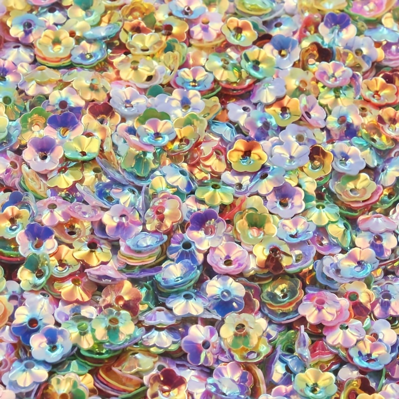 10 Bags of Large Sequins for Crafts Loose Sequins Round Sequins DIY Sewing Sequins, Size: 3x3cm