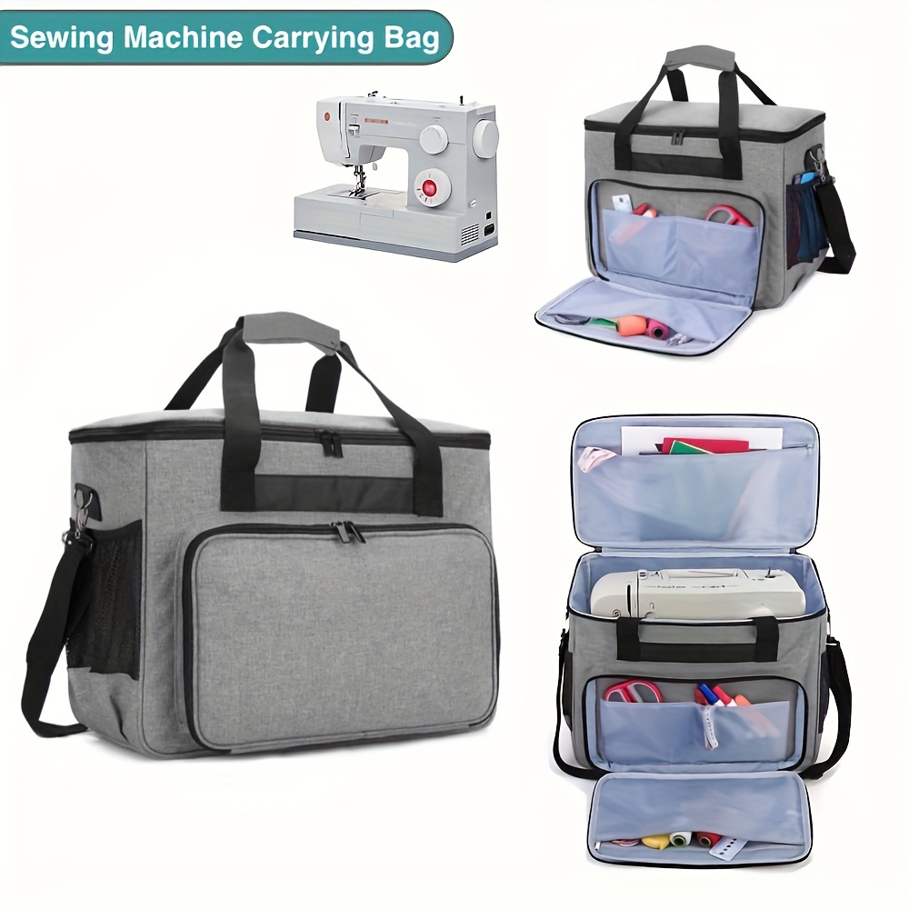 Sewing Machine Carrying Case Carry Tote/Bag Large Capacity Nylon Storage  Bags Most Standard Machine, Sew Accessories Tools Organizer - Pink 