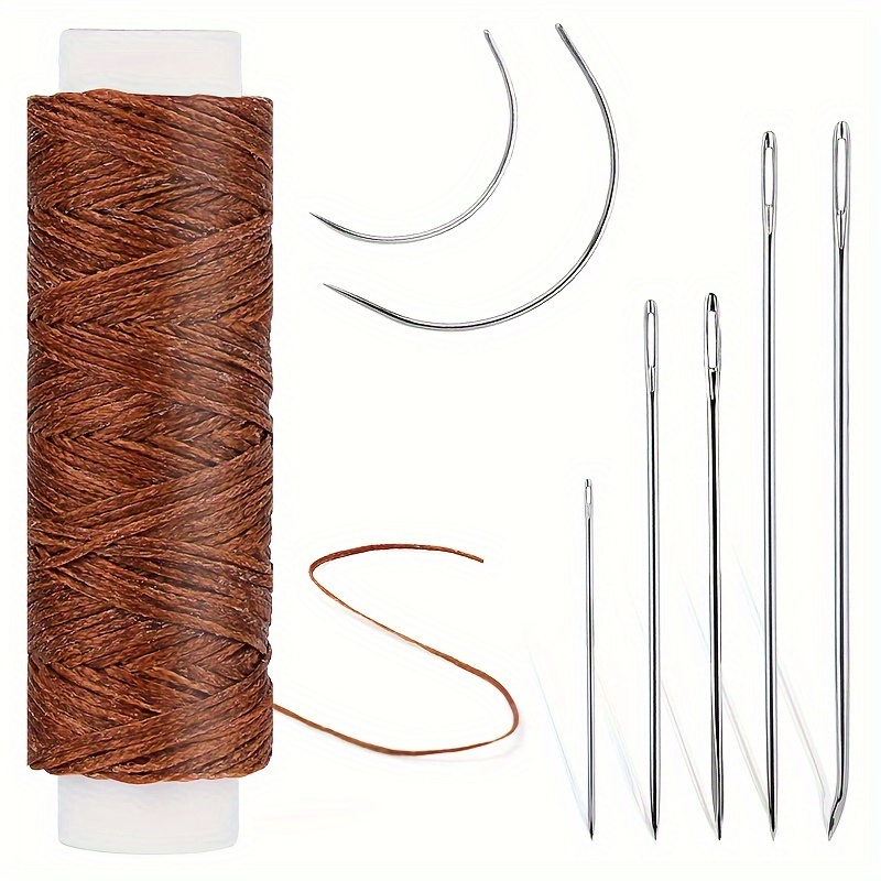 Mandala Crafts - Hilo encerado plano para costura de piel, hilo  de cuero, cuerda de poliéster para costura de cuero, encuadernación : Arte  y Manualidades