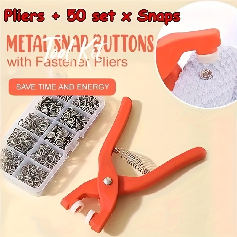 600pcs Plástico Snaps Con Snap Pliers, 150 Sets 24-Colors Snap Buttons Para  Coser, Snap Fasteners Kit Para Coser, Ropa, Artesanía