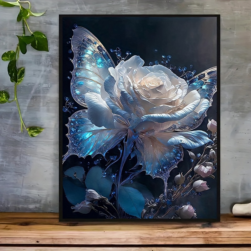  DIY 5D Diamond Painting Kits for Adults,Purple and Blue Phoenix  Bird,for Relaxation and Home Wall Decor 11.8X15.7 inch