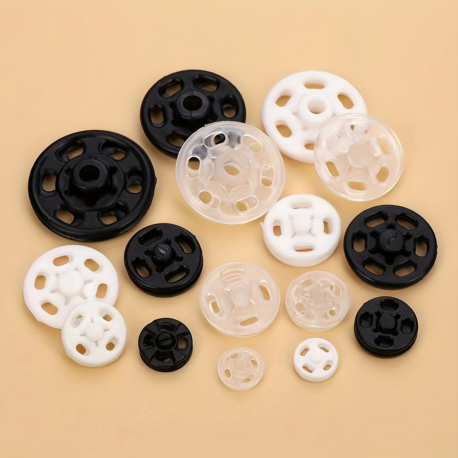 4mm Doll Clothes Sew On Clear Plastic Snaps Press Stud Fasteners