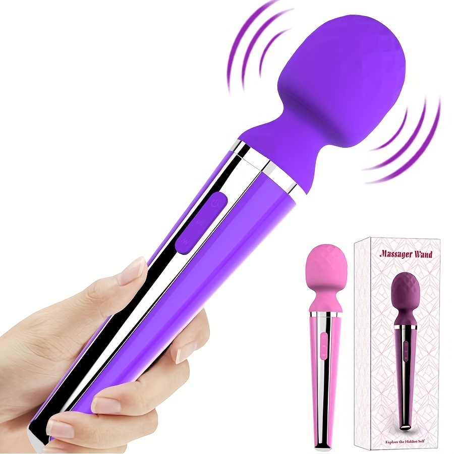 1pc Electric Masturbator Powerful Wand Vibrator Multiple Modes Colorful AV Vibration Massager Mute G Spot Clitoral Stimulation Adult Sex Toy Female Masturbator