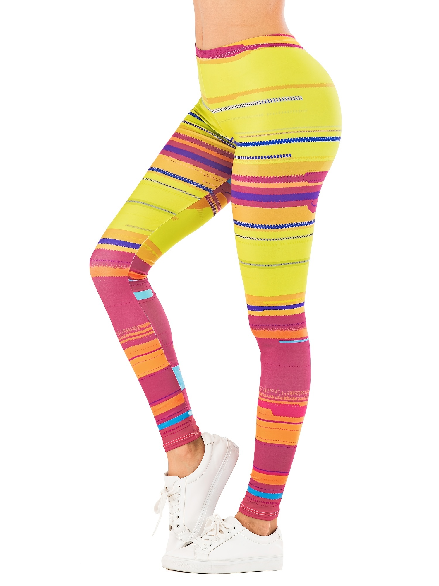 Neon Yellow Leggings - Temu