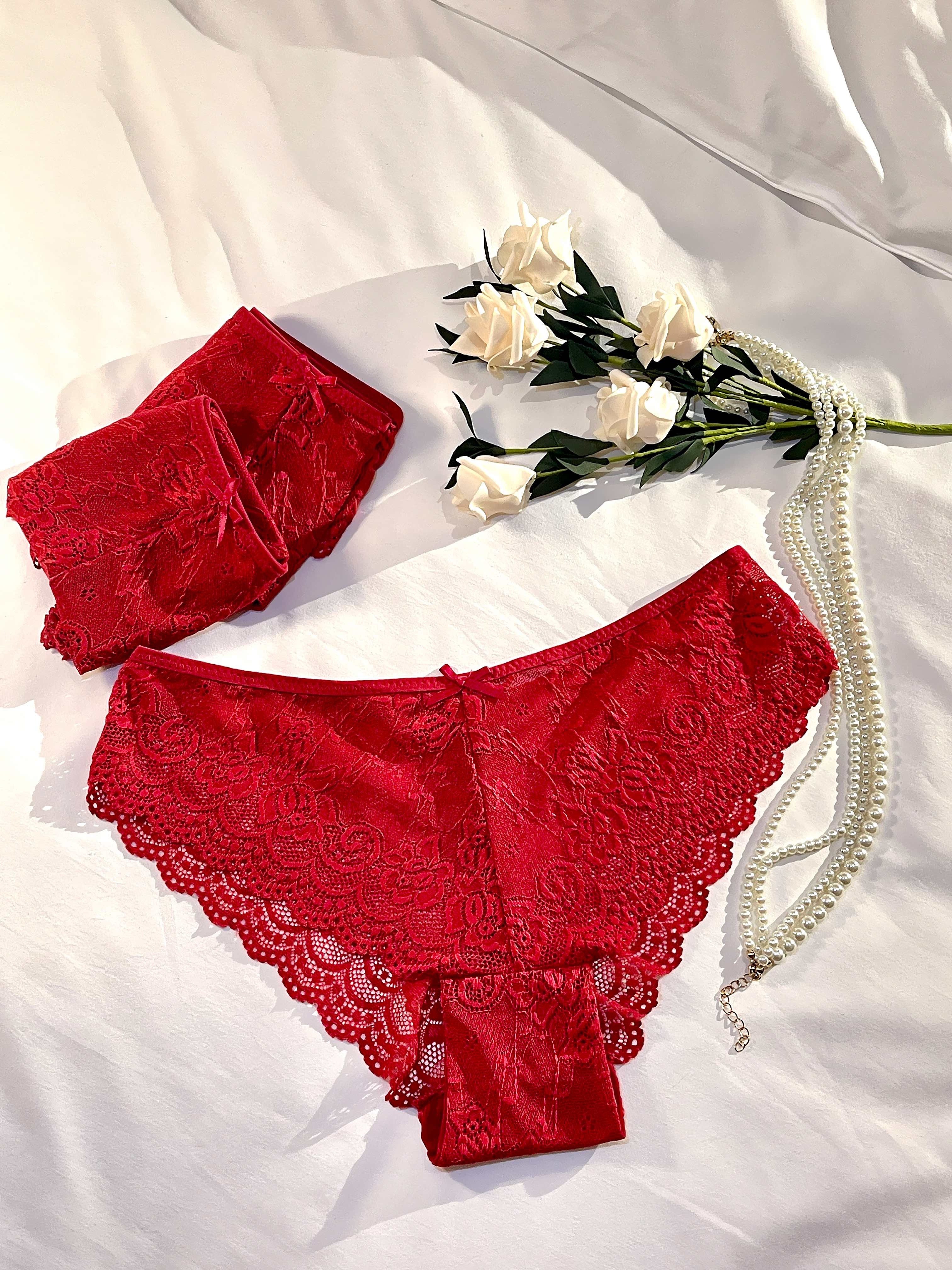 Red Lace Underwear - Temu Canada