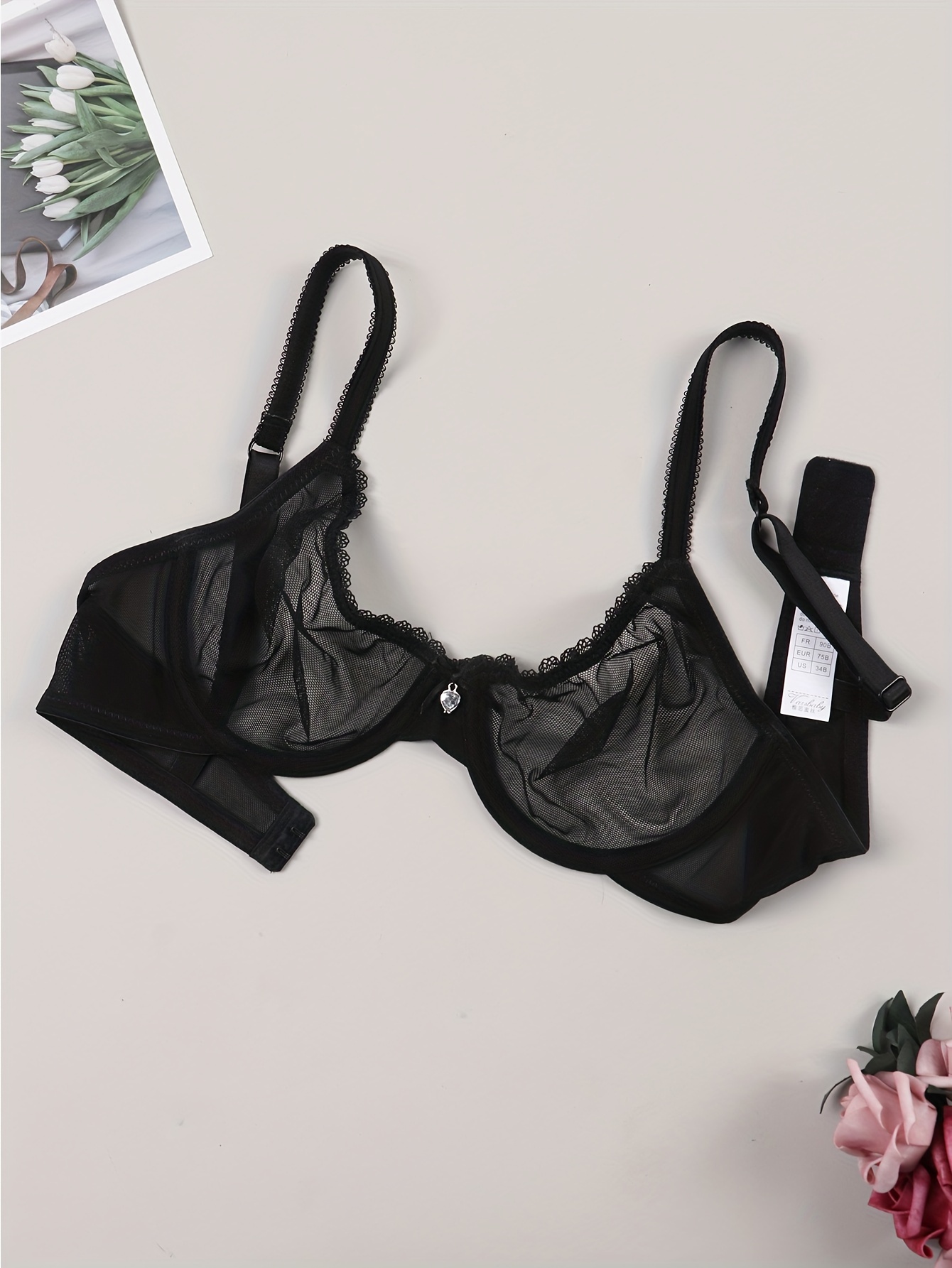 Sexy Lingerie for Women Two Piece Plus Underwear Set Exotic Outfits Strap  Bralette Naughty Floral Lace Lingerie Set#13