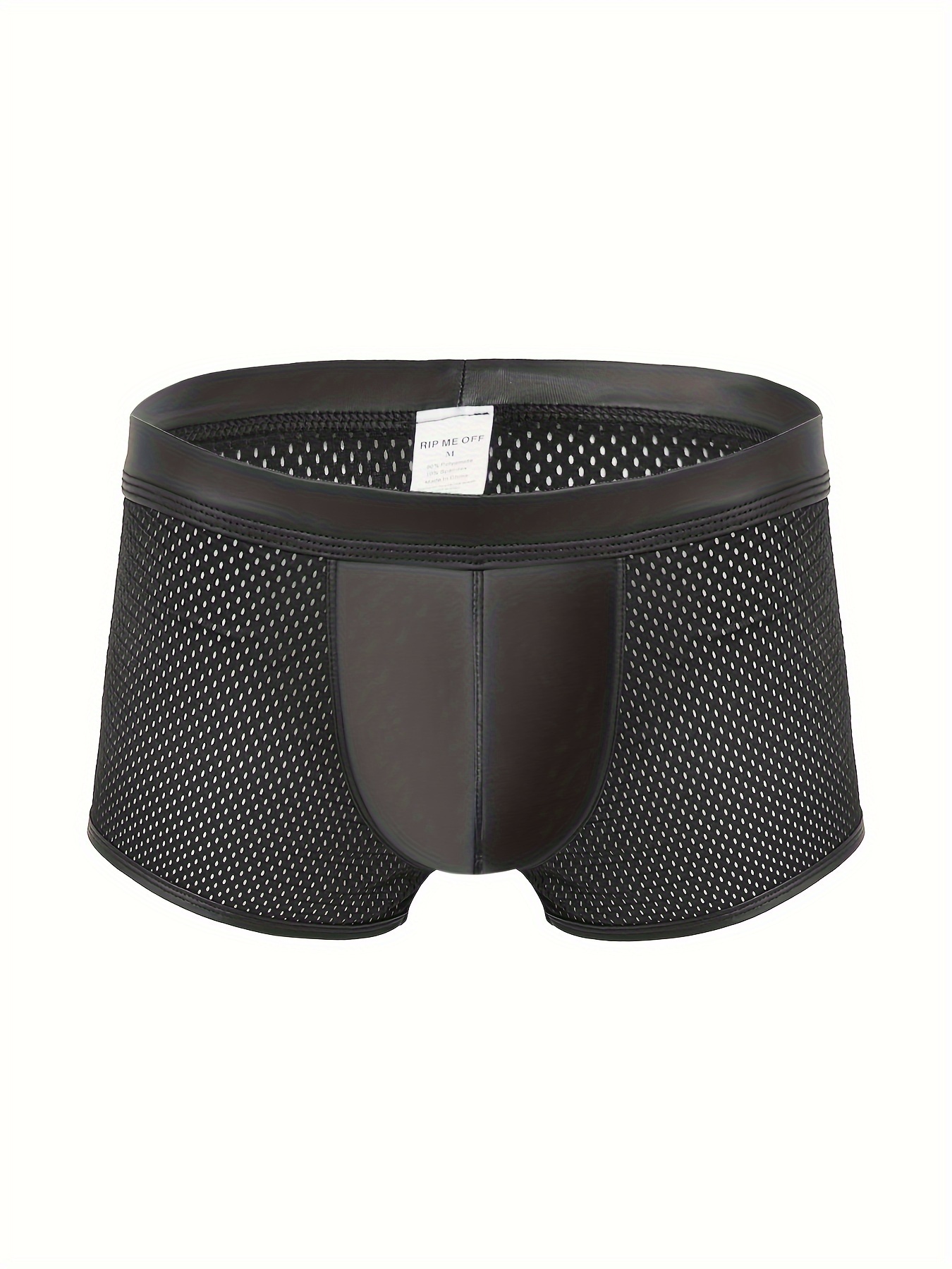 Men's Bulge Boxer Briefs Mesh Breathable Comfy Quick Drying - Temu