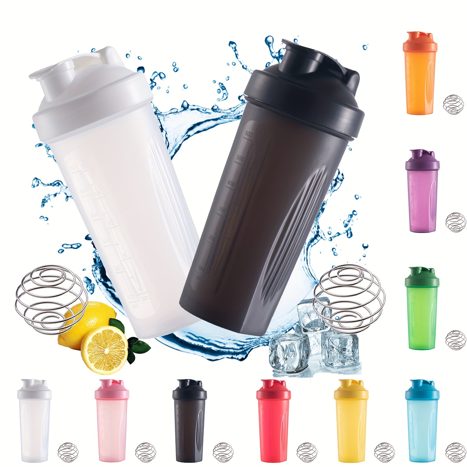 Stainless Steel Protein Blender Shaker Cup Bottle Mixed Water Gym Sport  750Ml